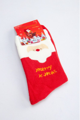 Шкарпетки жіночі новорічні махрові